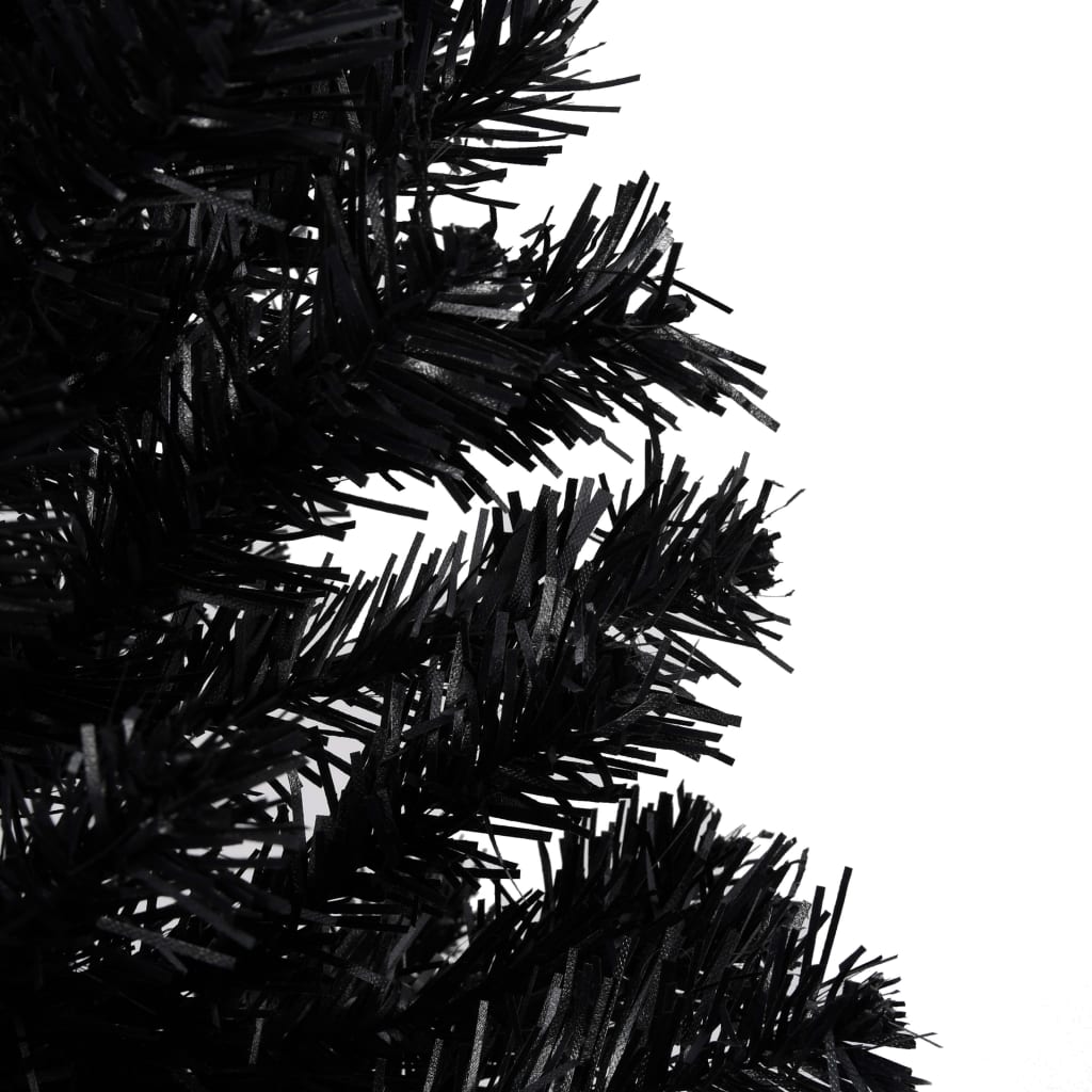 Kunstkerstboom met standaard 150 cm PVC zwart
