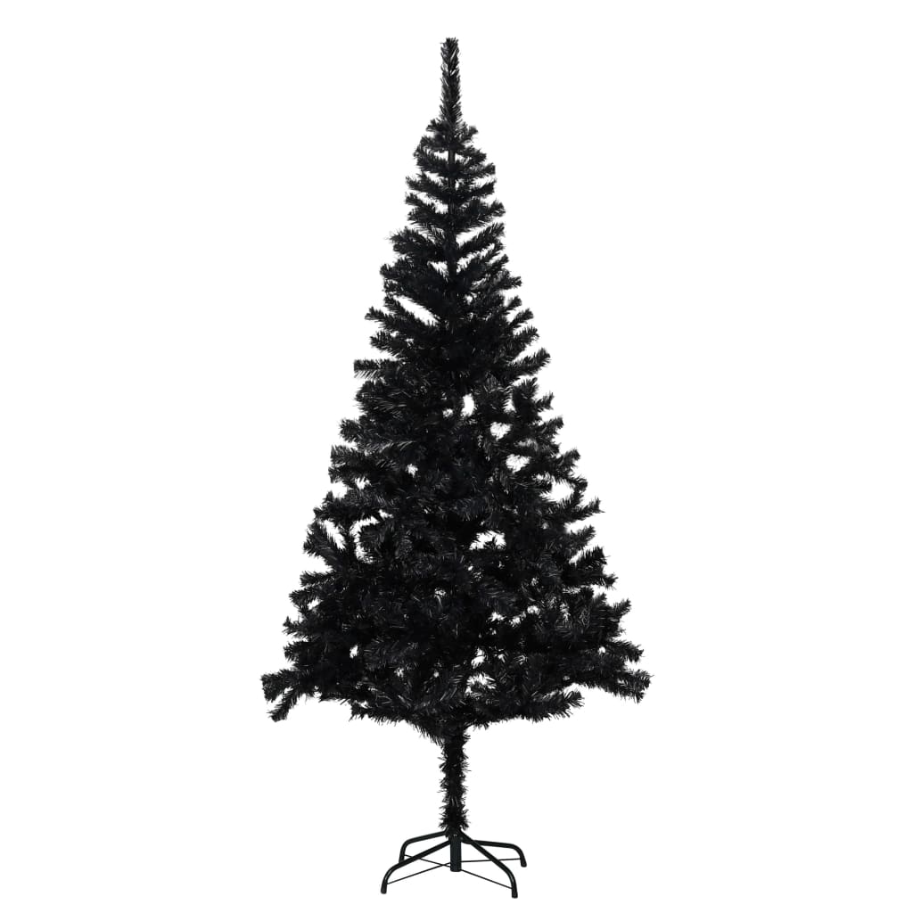 Kunstkerstboom met standaard 180 cm PVC zwart
