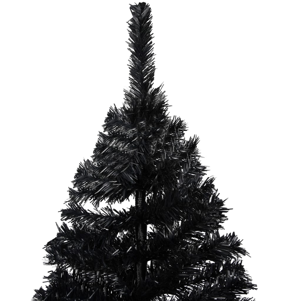 Kunstkerstboom met standaard 180 cm PVC zwart