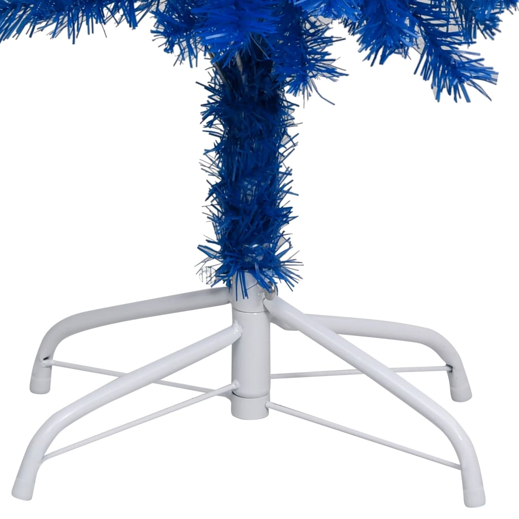 Kunstkerstboom met standaard 150 cm PVC blauw