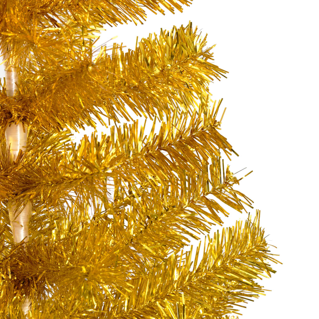 Kunstkerstboom met standaard 150 cm PET goudkleurig