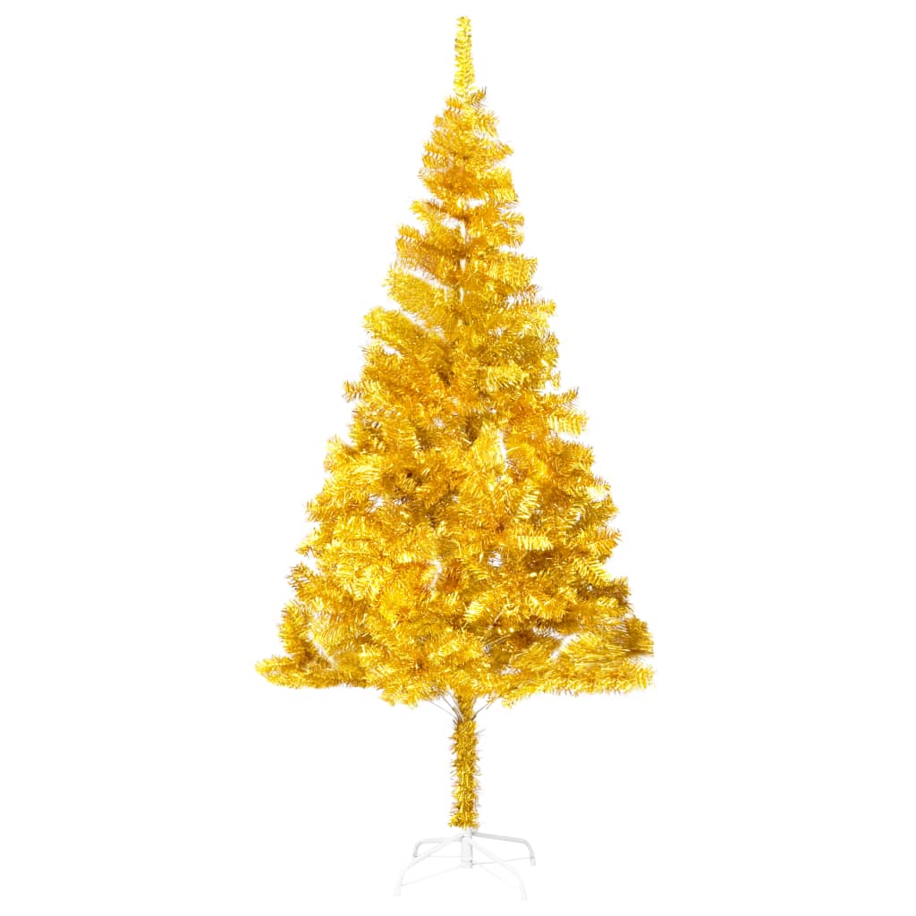 Kunstkerstboom met standaard 180 cm PET goudkleurig