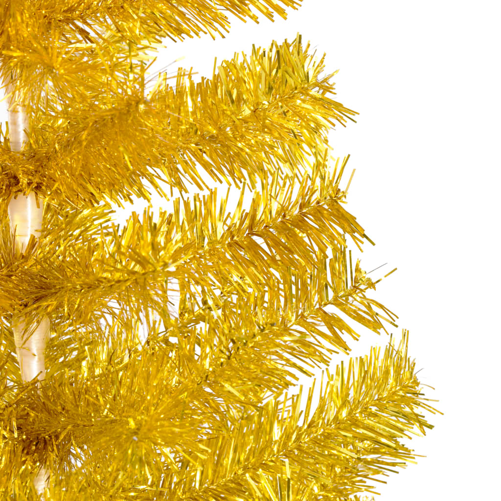 Kunstkerstboom met standaard 180 cm PET goudkleurig