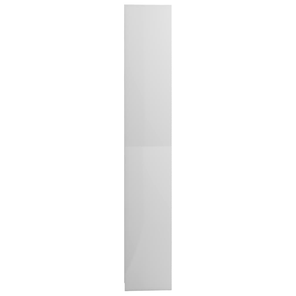 Badkamerkast 30x30x183,5 cm spaanplaat hoogglans wit