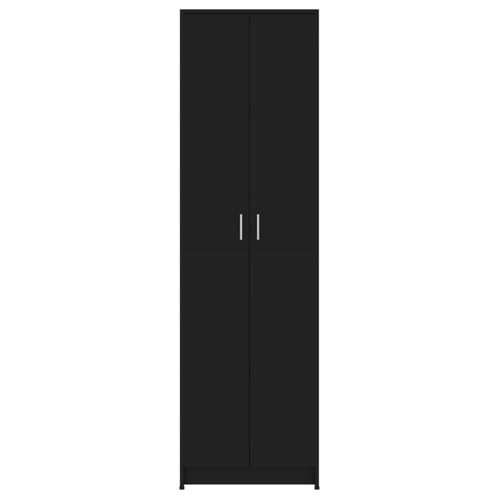 Gangkast 55x25x189 cm spaanplaat zwart