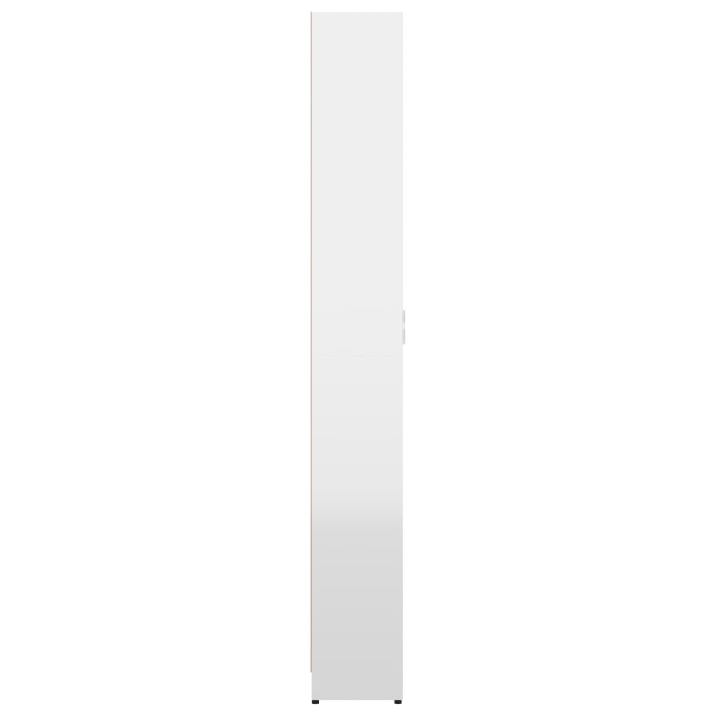 Gangkast 55x25x189 cm spaanplaat hoogglans wit