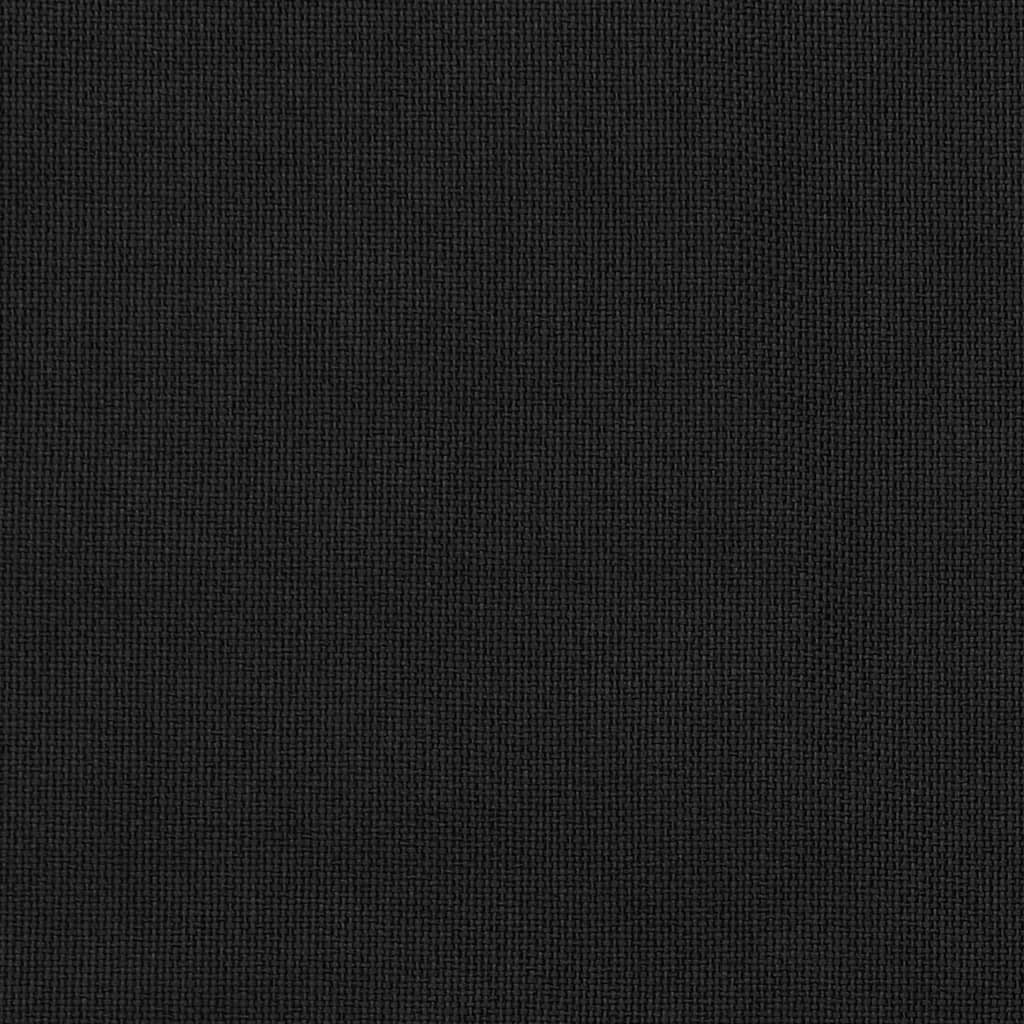 Gordijn linnen-look verduisterend met ogen 290x245 cm zwart
