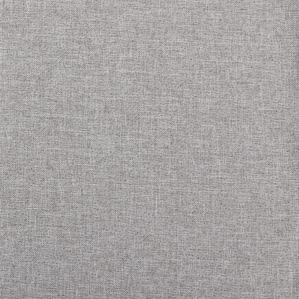 Gordijn linnen-look verduisterend met haken 290x245 cm grijs