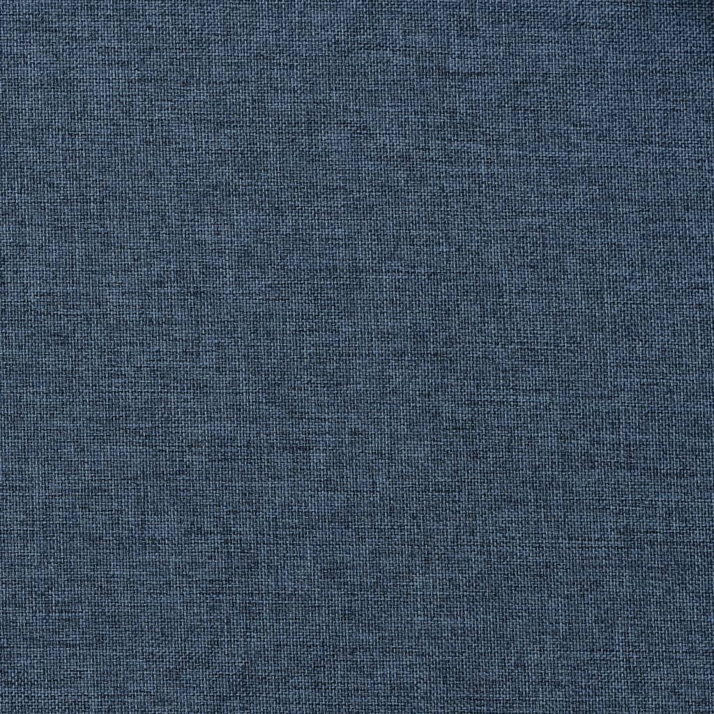 Gordijn linnen-look verduisterend met ogen 290x245 cm blauw