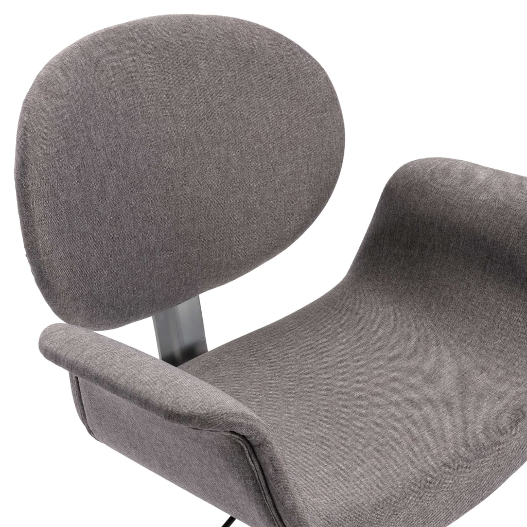 Kantoorstoel draaibaar stof grijs