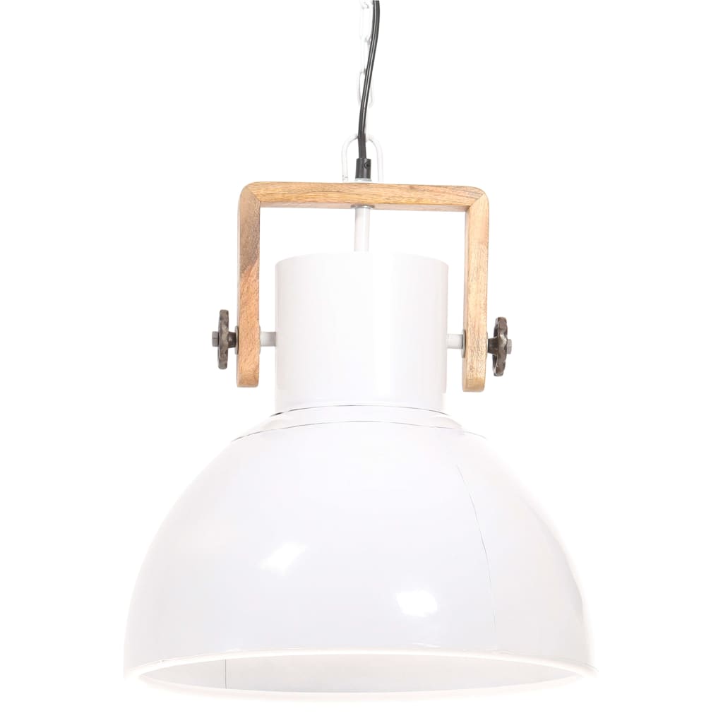 Hanglamp industrieel rond 25 W E27 40 cm wit