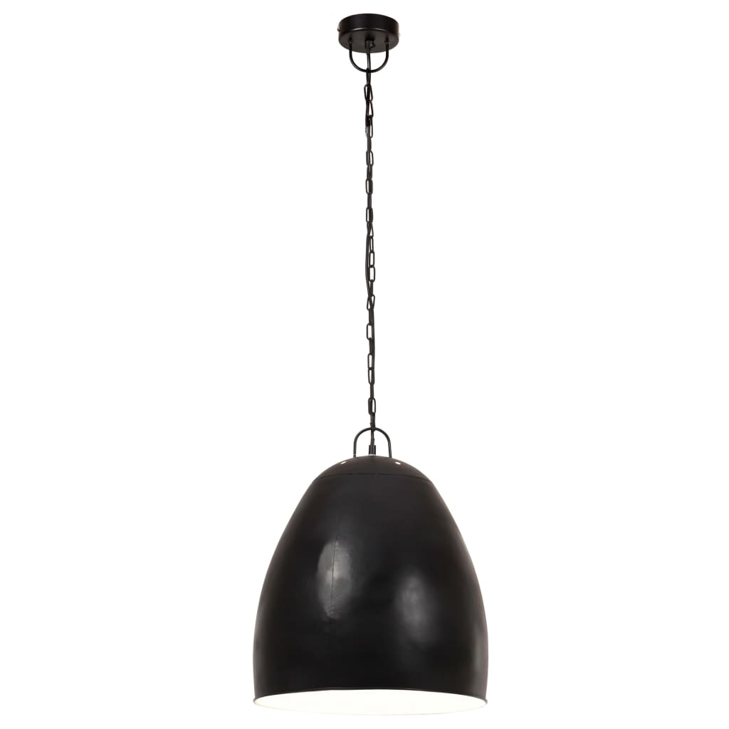 Hanglamp industrieel rond 25 W E27 42 cm zwart