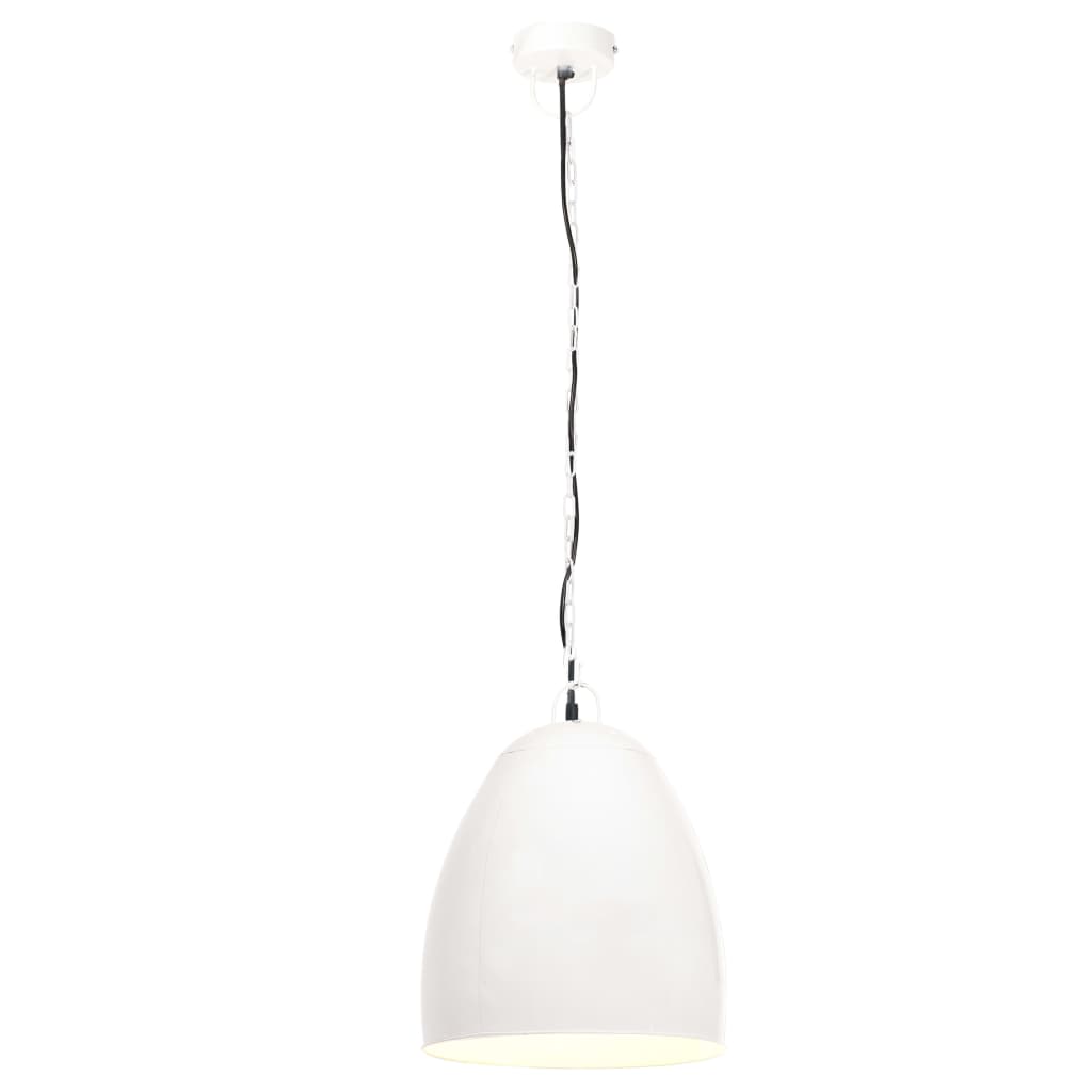 Hanglamp industrieel rond 25 W E27 42 cm wit