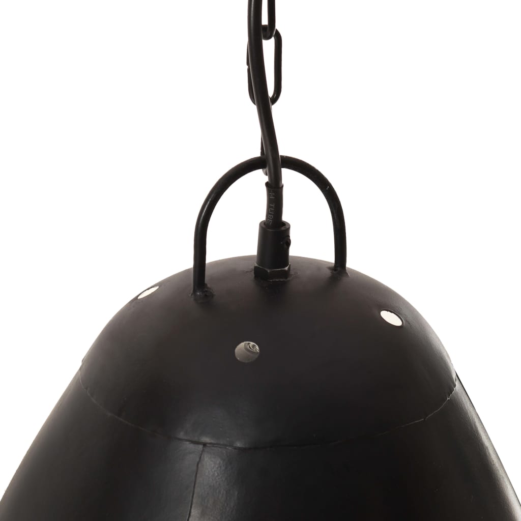 Hanglamp industrieel rond 25 W E27 32 cm zwart