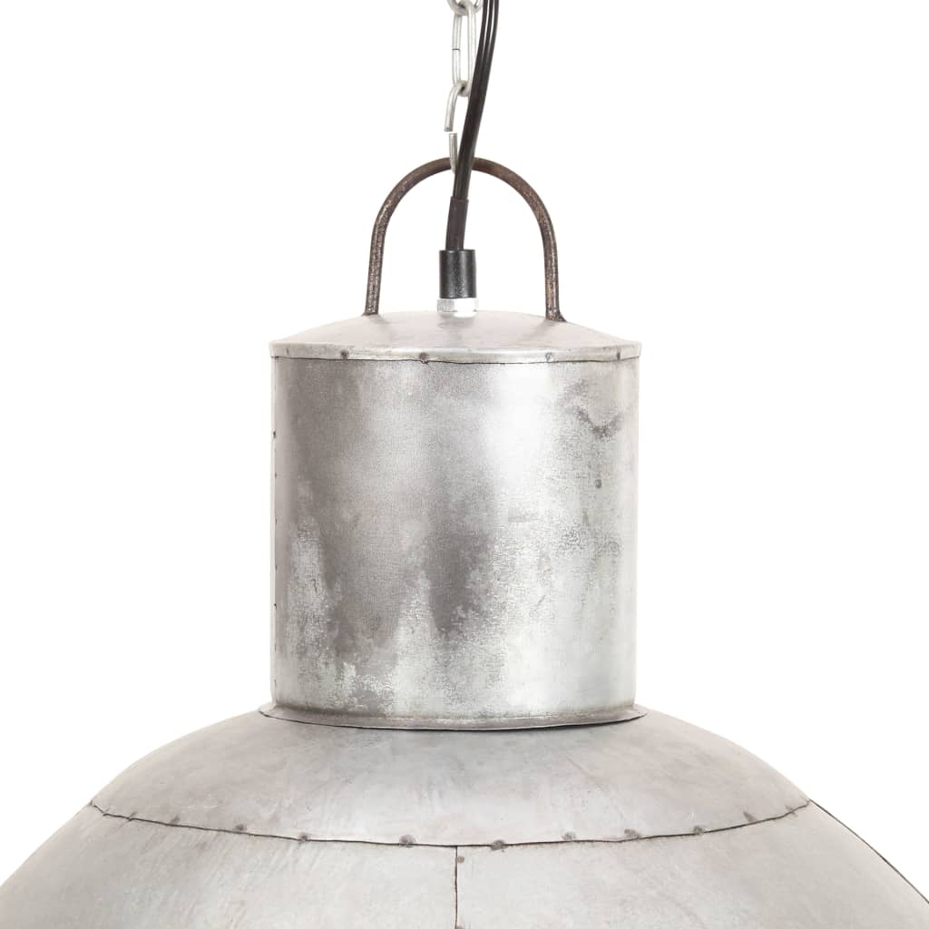 Hanglamp rond 25 W E27 48 cm zilverkleurig