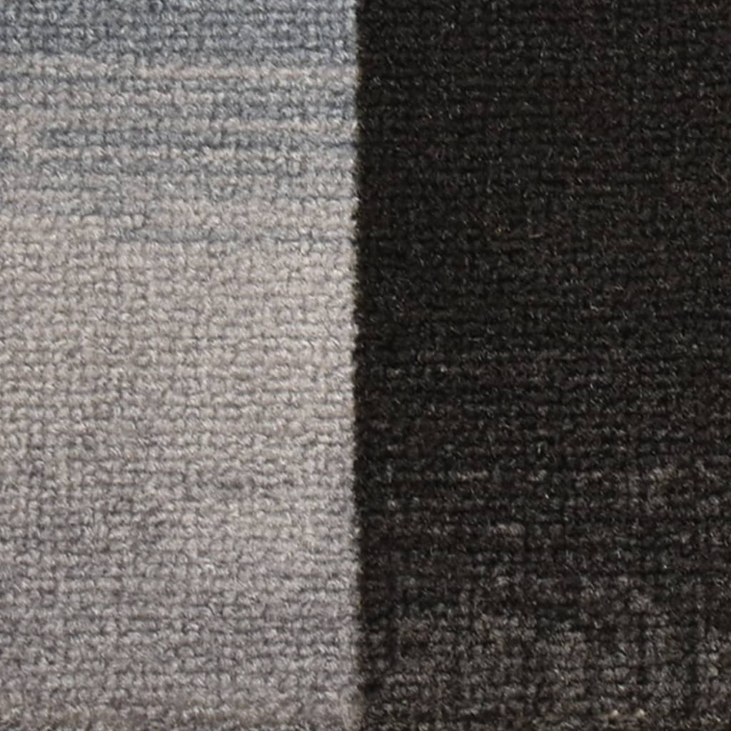 Trapmatten zelfklevend 15 st 65x21x4 cm zwart en grijs