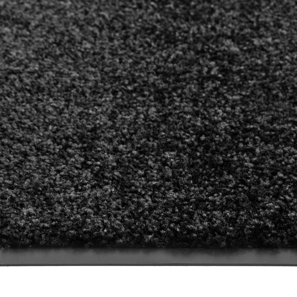 Deurmat wasbaar 60x180 cm zwart