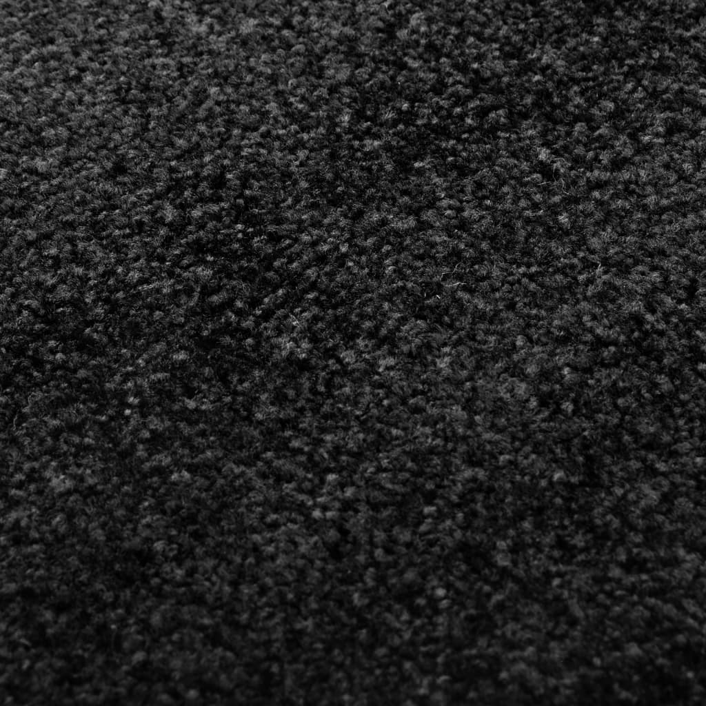 Deurmat wasbaar 90x120 cm zwart