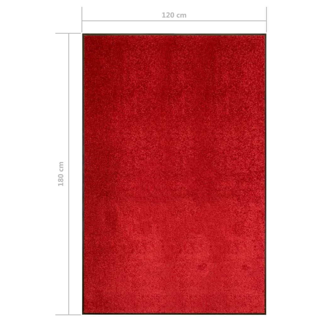 Deurmat wasbaar 120x180 cm rood