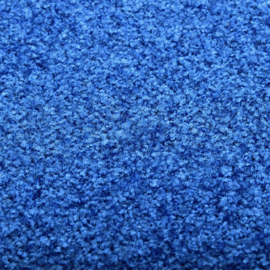 Deurmat wasbaar 40x60 cm blauw