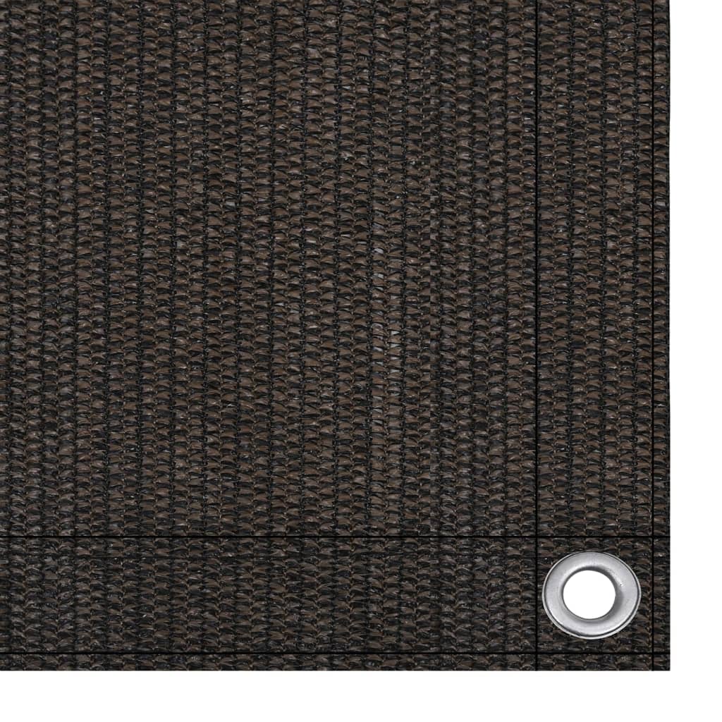 Balkonscherm 75x500 cm HDPE bruin