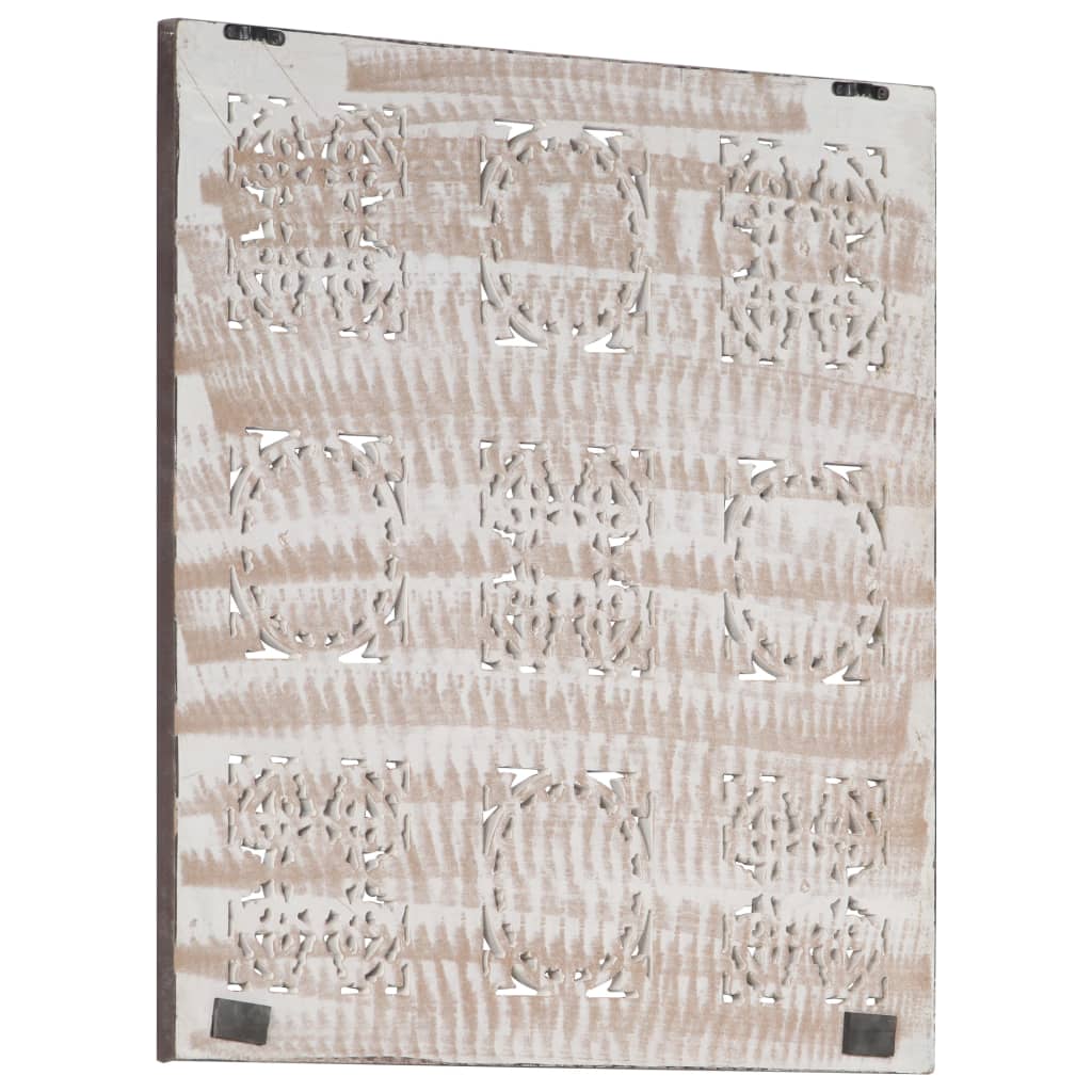 Wandpaneel handgesneden 60x60x1,5 cm MDF bruin en wit