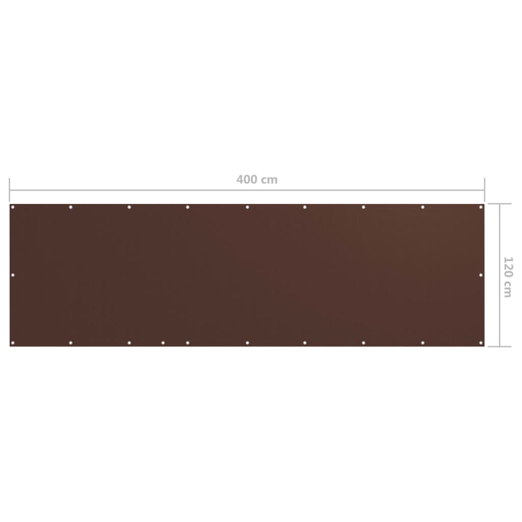 Balkonscherm 120x400 cm oxford stof bruin