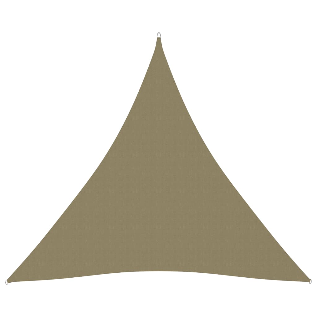 Zonnescherm driehoekig 4,5x4,5x4,5 m oxford stof beige
