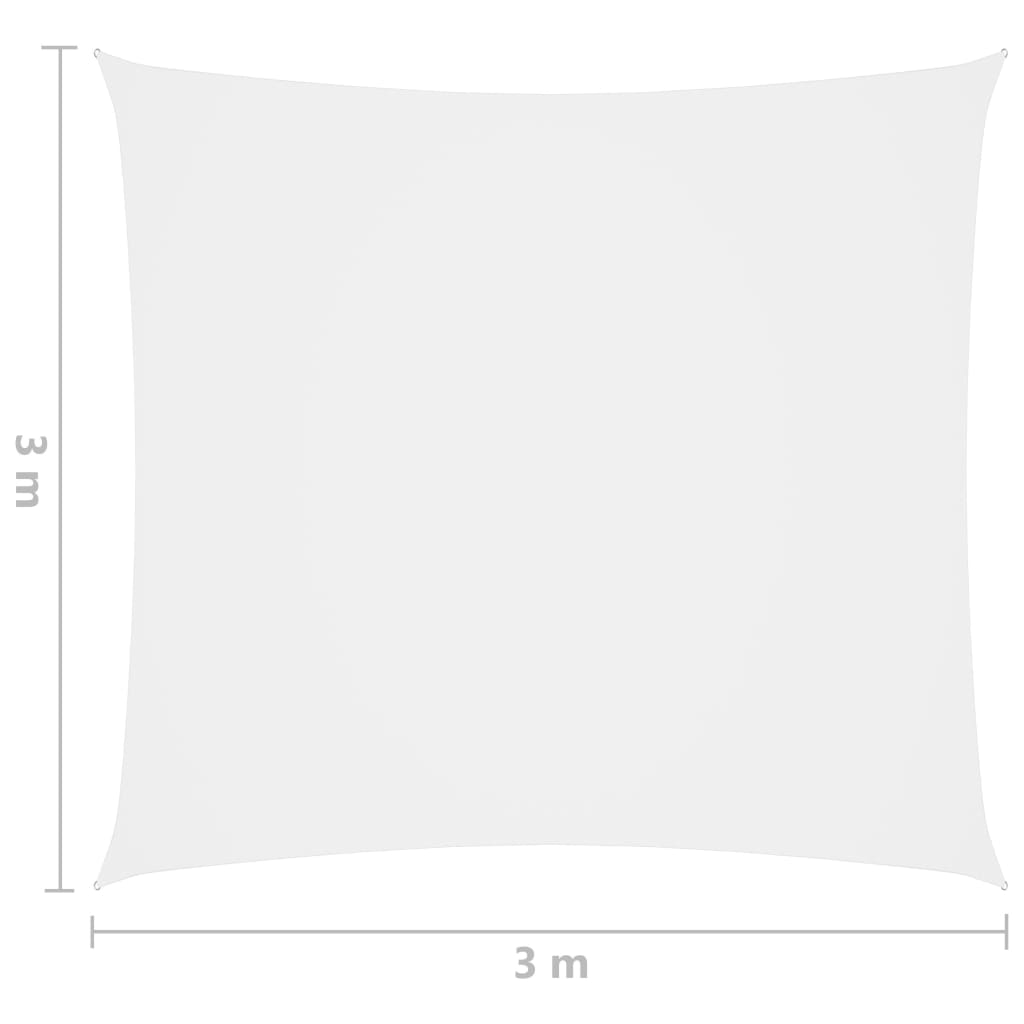 Zonnescherm vierkant 3x3 m oxford stof wit
