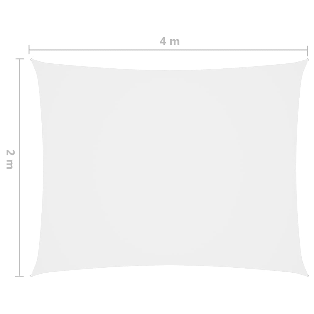 Zonnescherm rechthoekig 2x4 m oxford stof wit