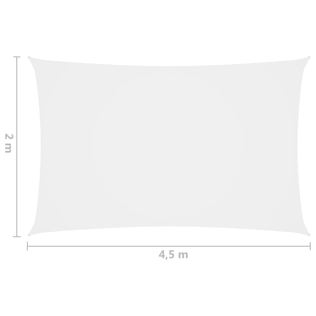 Zonnescherm rechthoekig 2x4,5 m oxford stof wit