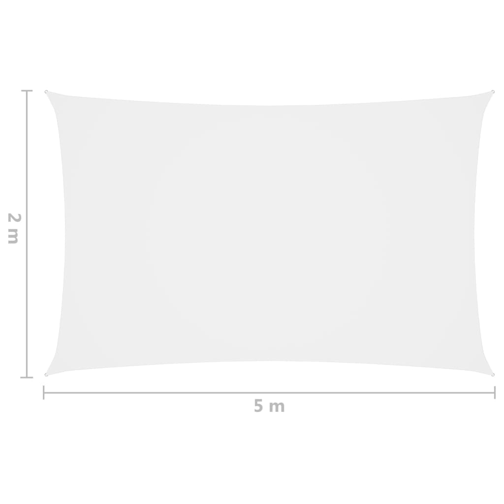 Zonnescherm rechthoekig 2x5 m oxford stof wit