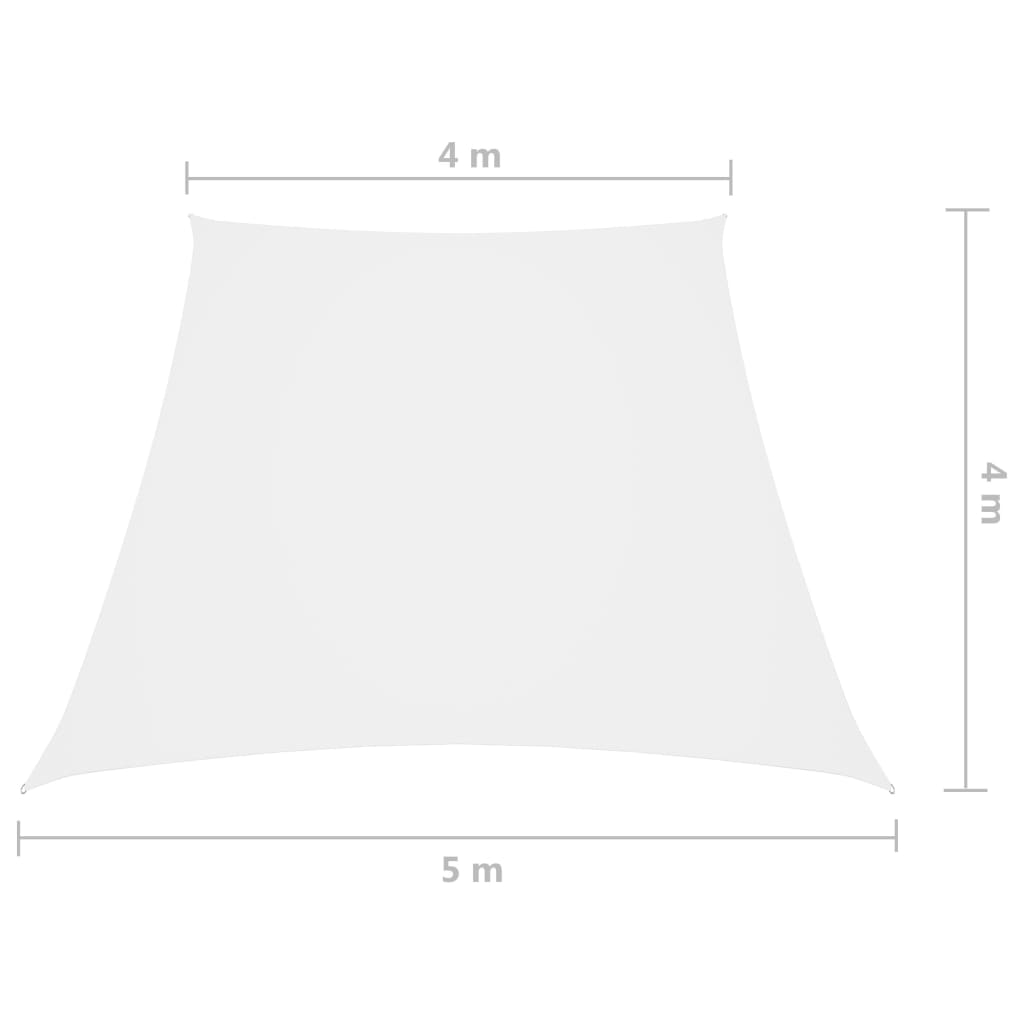 Zonnescherm trapezium 4/5x4 m oxford stof wit