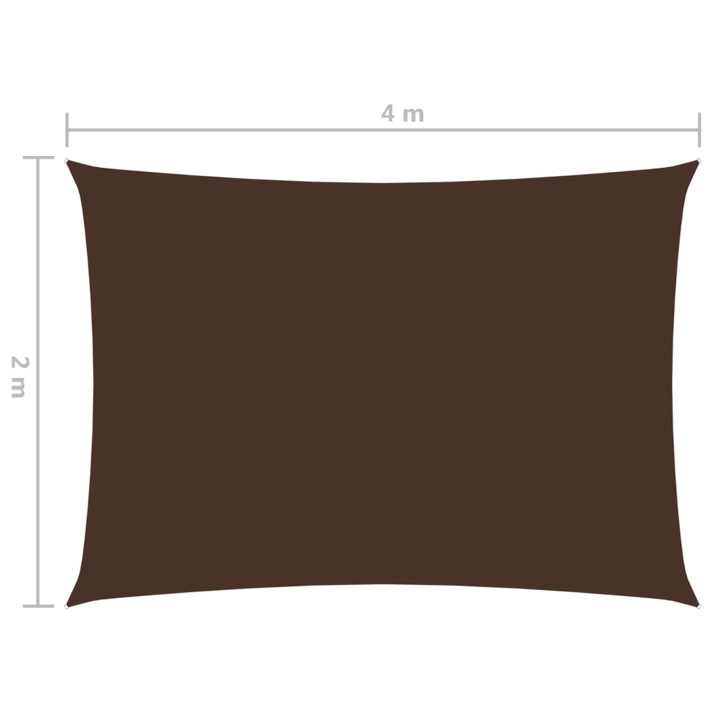 Zonnescherm rechthoekig 2x4 m oxford stof bruin