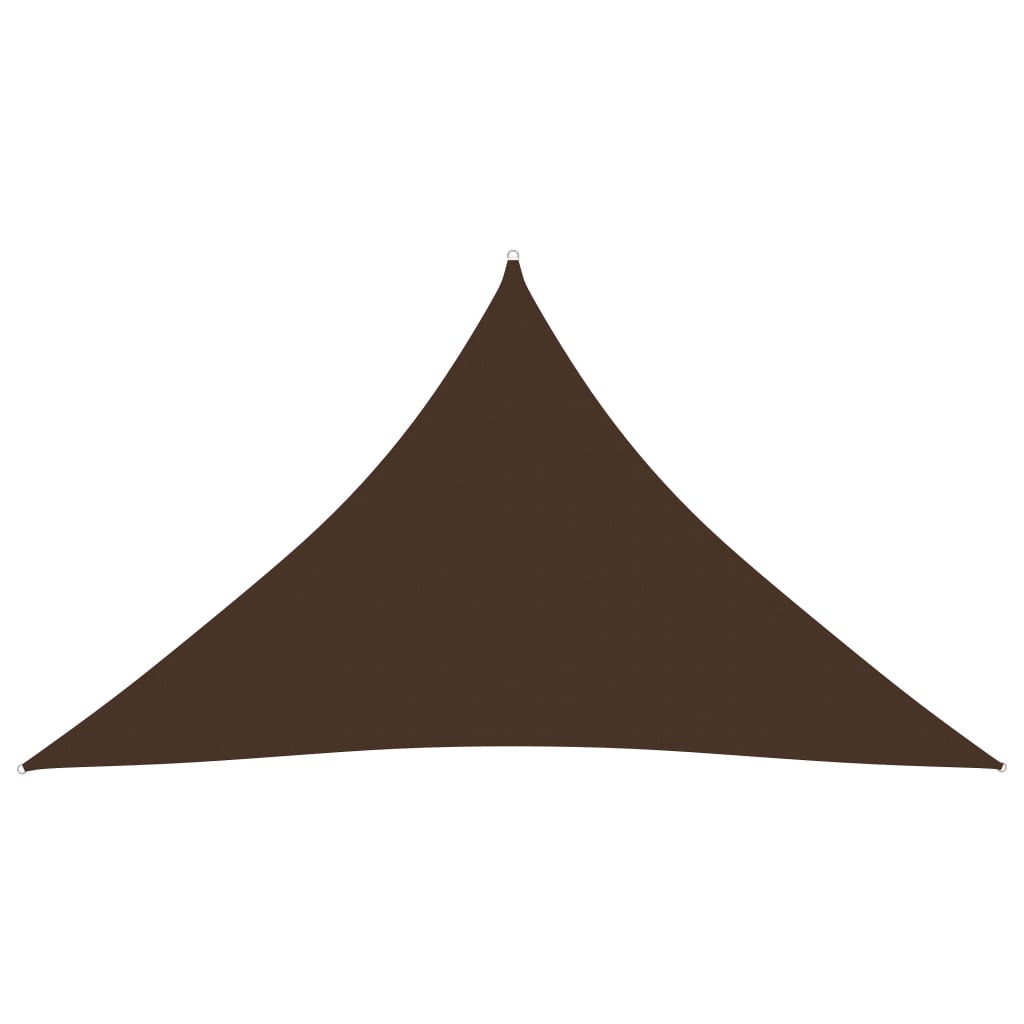 Zonnescherm driehoekig 3,5x3,5x4,9 m oxford stof bruin