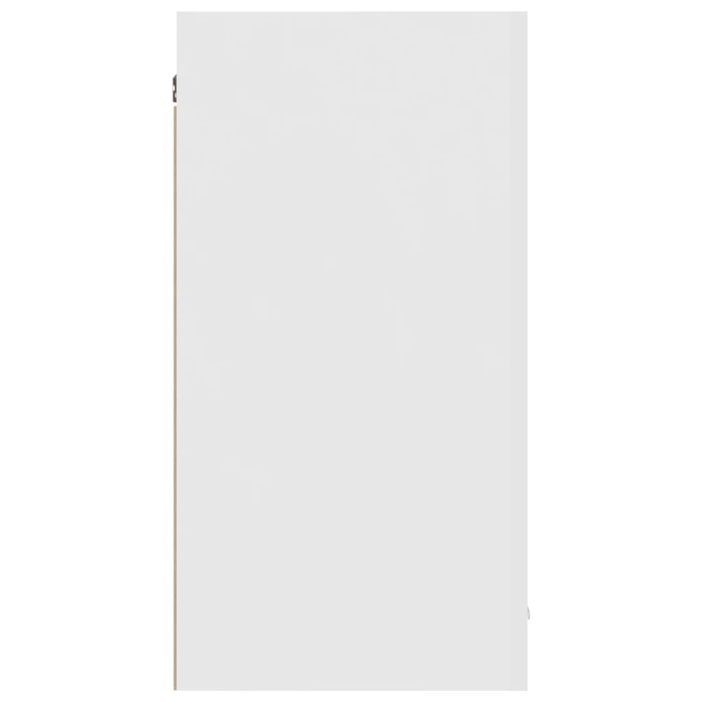 Hangkast 80x31x60 cm spaanplaat hoogglans wit