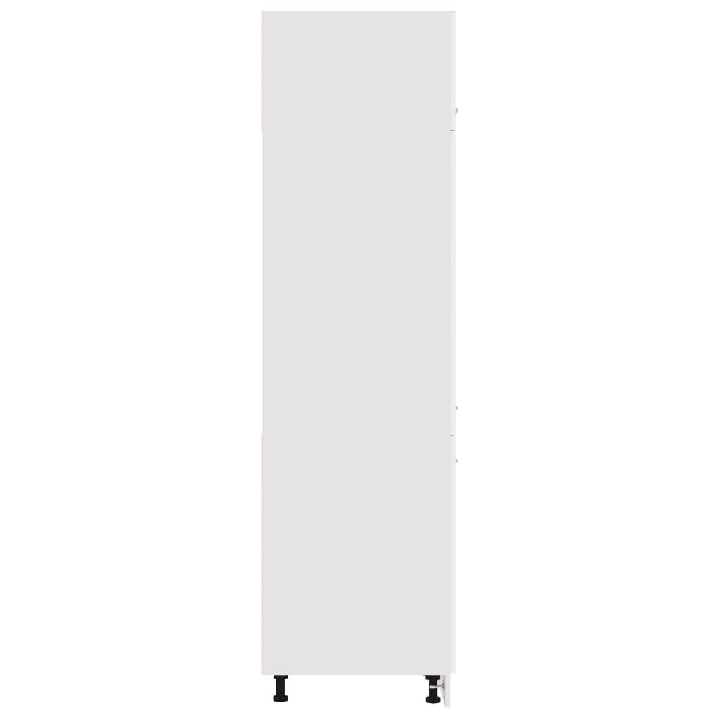Koelkastkast 60x57x207 cm spaanplaat hoogglans wit