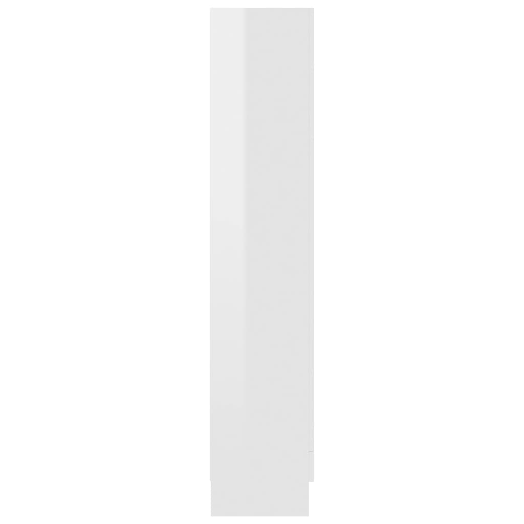 Vitrinekast 82,5x30,5x150 cm spaanplaat hoogglans wit