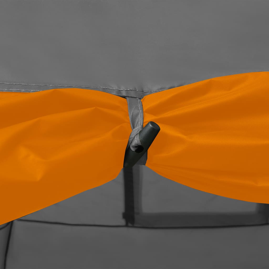 Iglotent 8-persoons 650x240x190 cm grijs en oranje