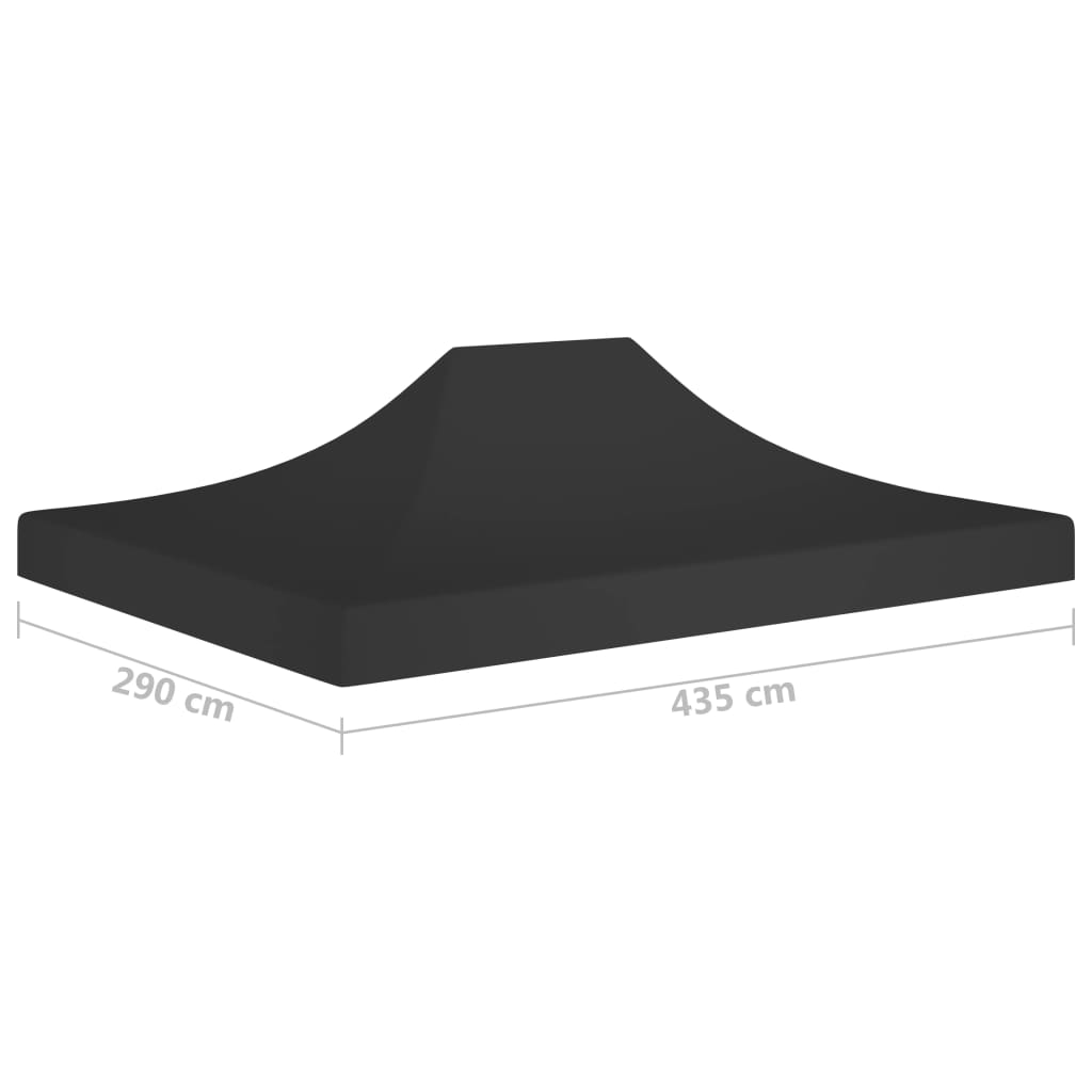 Partytentdak 270 g/m² 4,5x3 m zwart