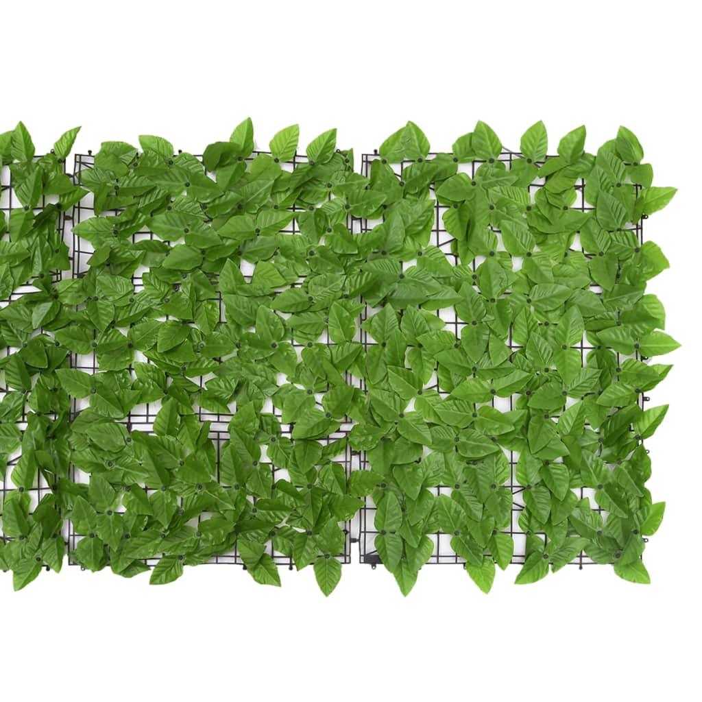 Balkonscherm met groene bladeren 400x75 cm