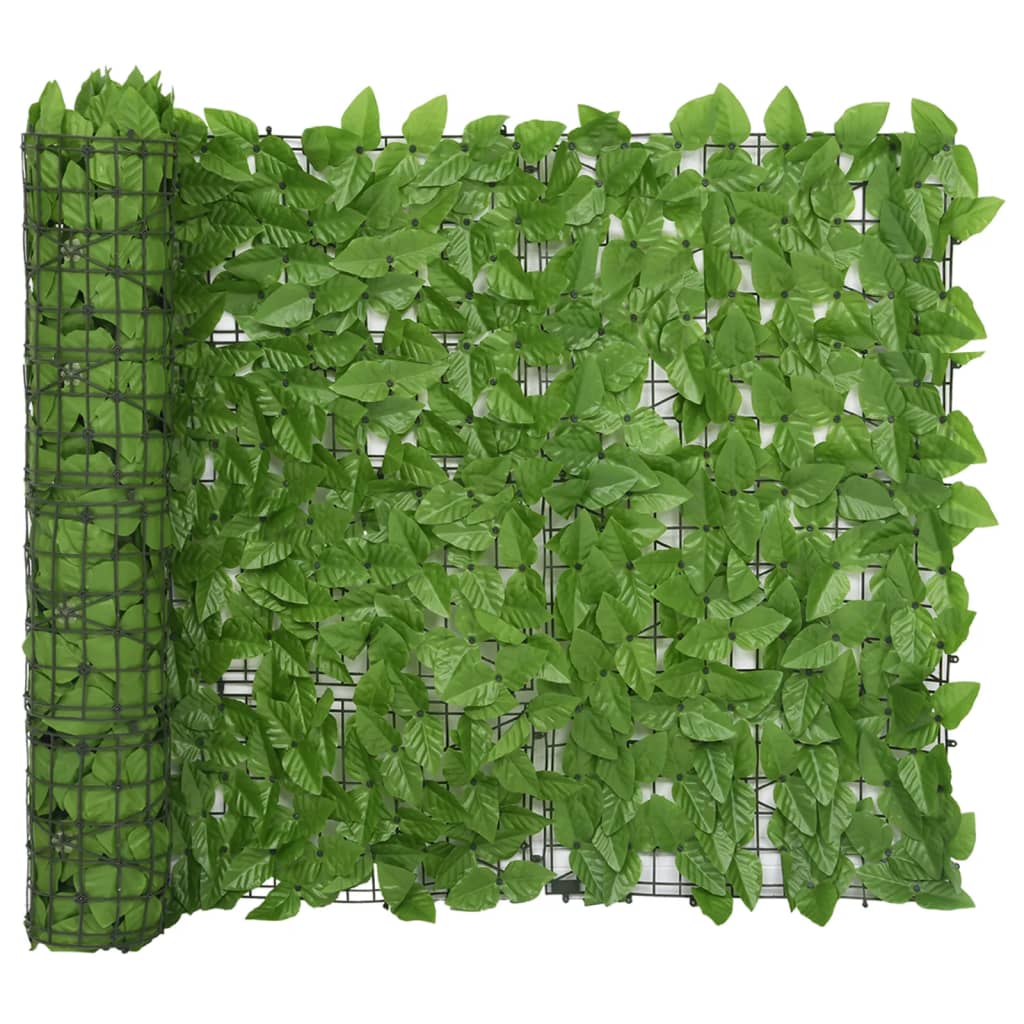 Balkonscherm met groene bladeren 300x100 cm