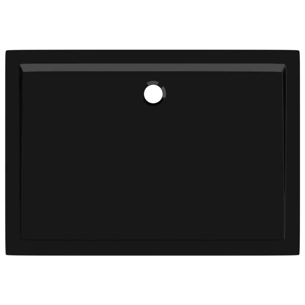 Douchebak rechthoekig 80x110 cm ABS zwart