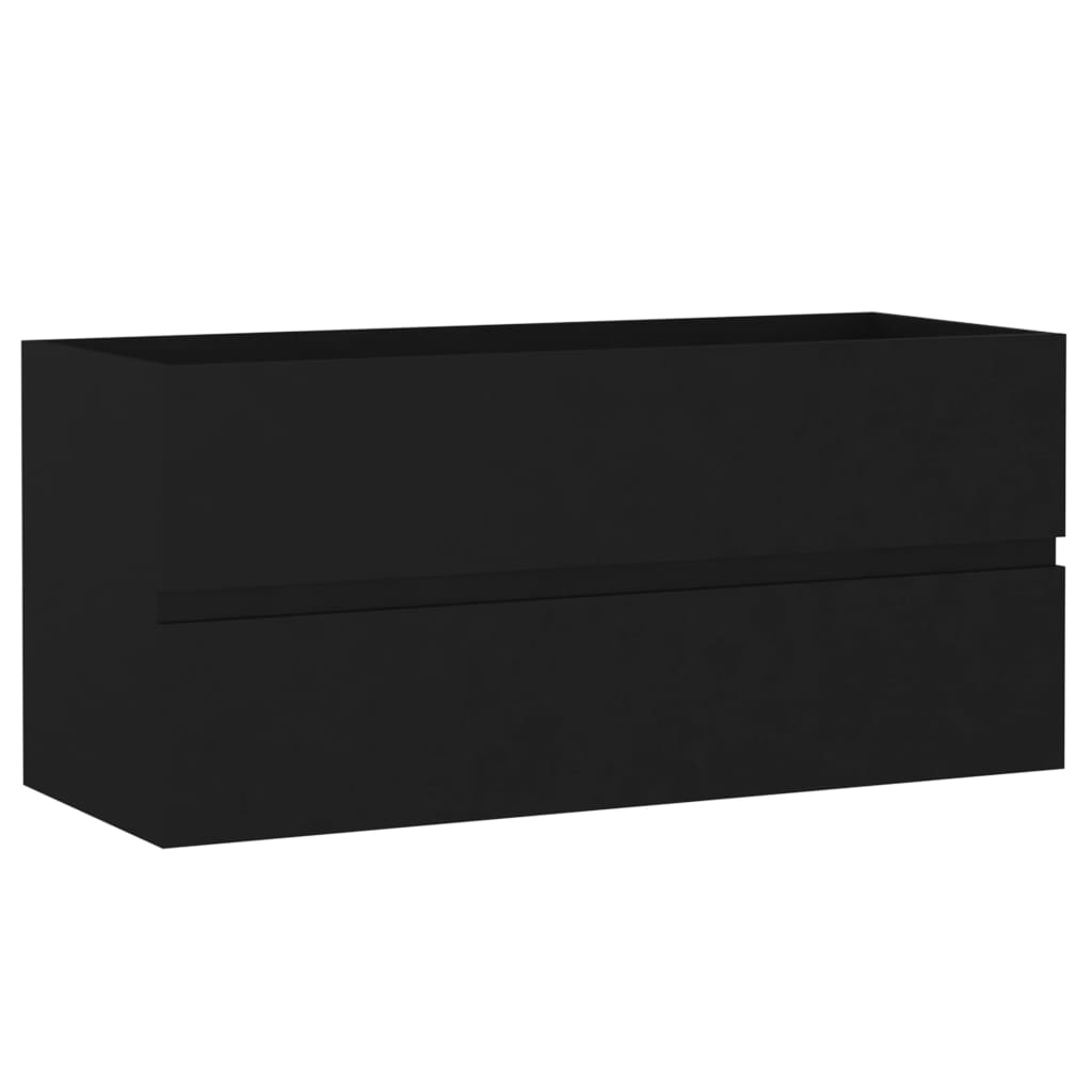 Wastafelkast 100x38,5x45 cm spaanplaat zwart