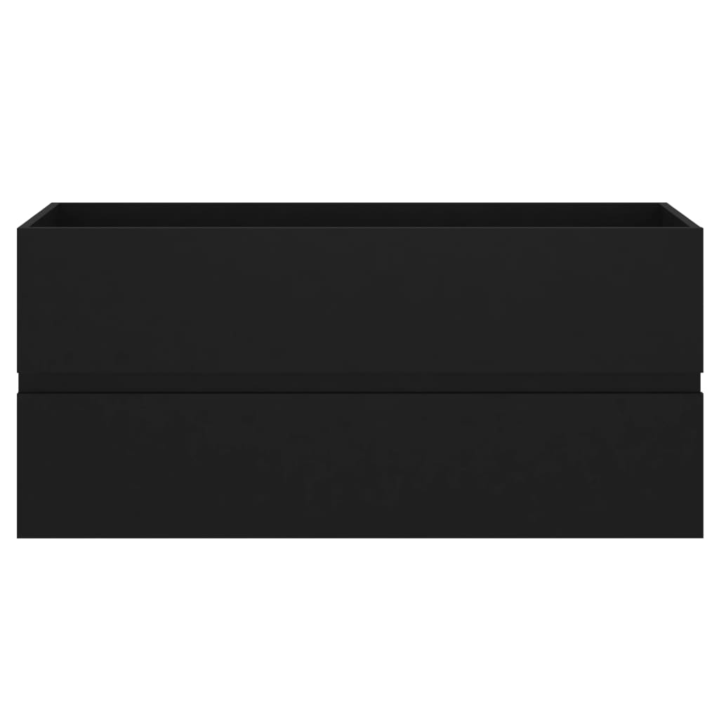 Wastafelkast 100x38,5x45 cm spaanplaat zwart