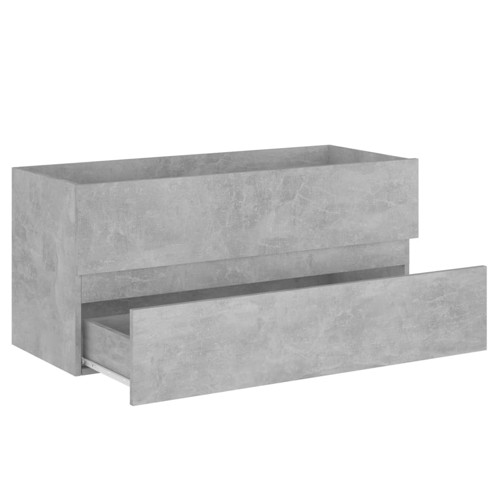 Wastafelkast 100x38,5x45 cm spaanplaat betongrijs