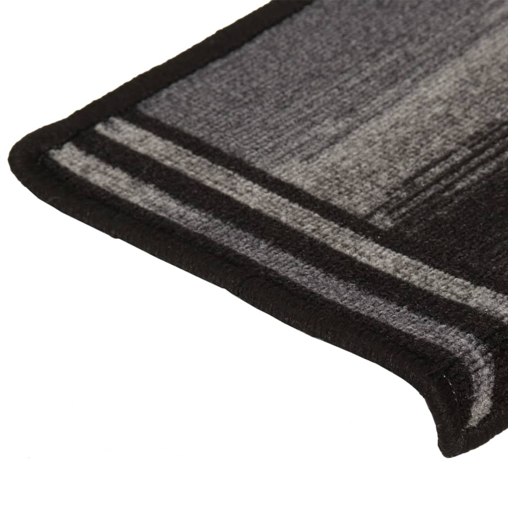 Trapmatten zelfklevend 15 st 65x21x4 cm zwart en grijs