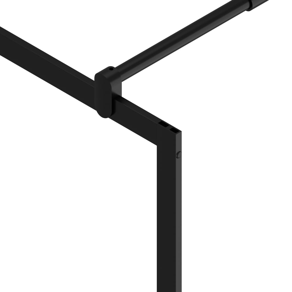 Inloopdouchewand transparant 80x195 cm ESG-glas zwart