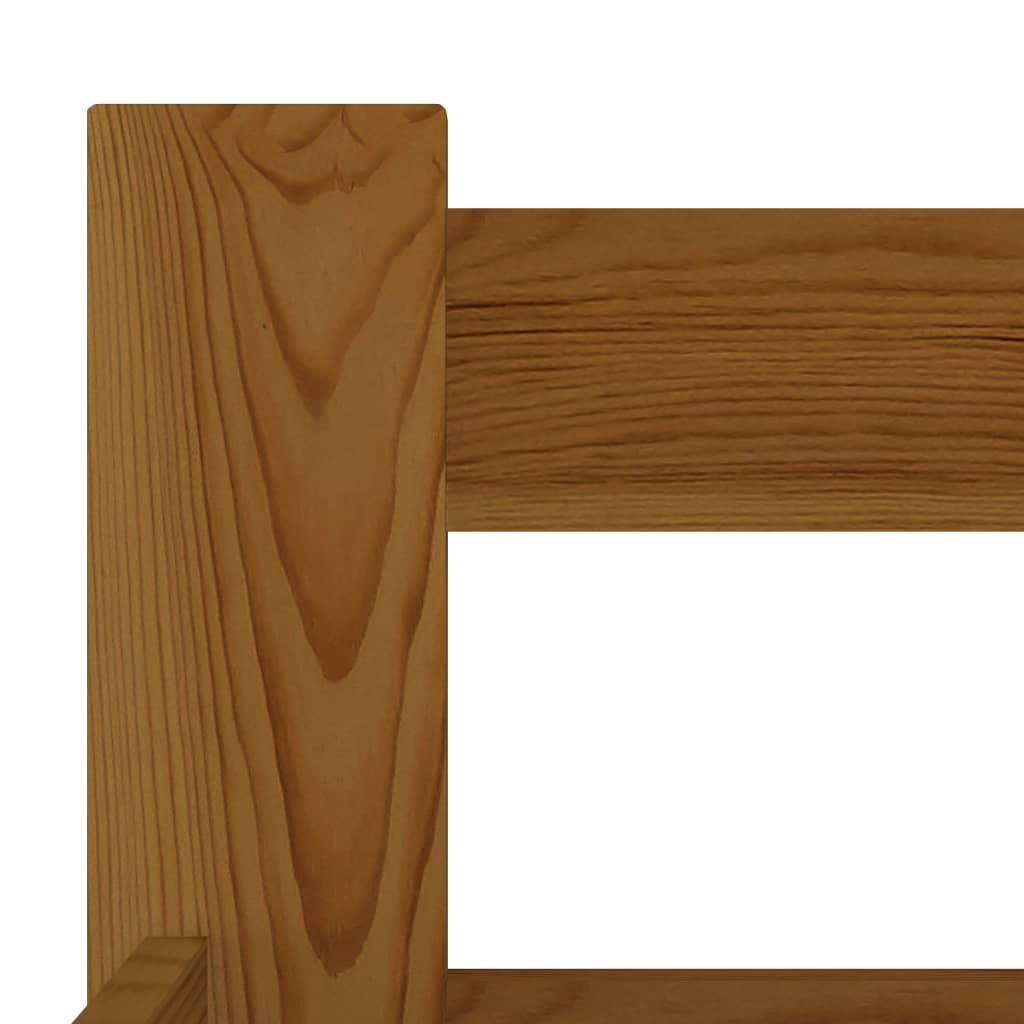 Bedframe massief grenenhout honingbruin 120x200 cm