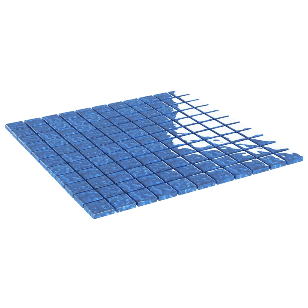 Mozaïektegels 11 st 30x30 cm glas blauw